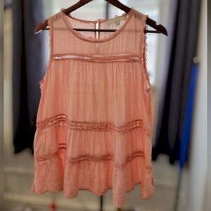 Peach Sleeveless Top